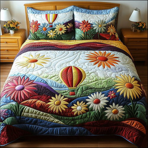 Radiant Rise 3-Piece Quilted Bedding Set NCU0PT5185