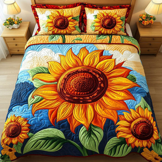 Radiant Sky 3-Piece Quilted Bedding Set NCU0NT3721