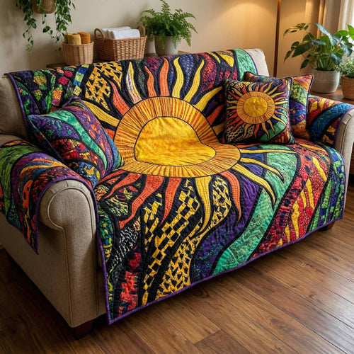 Radiant Spiral Quilted Sofa Cover NCU0XD2454