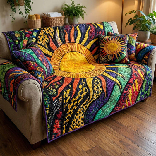 Radiant Spiral Quilted Sofa Cover NCU0XD2454