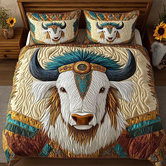 Radiant Spirit 3-Piece Quilted Bedding Set NCU0VL1607