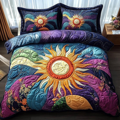 Radiant Sun 3-Piece Quilted Bedding Set NCU0DV9053