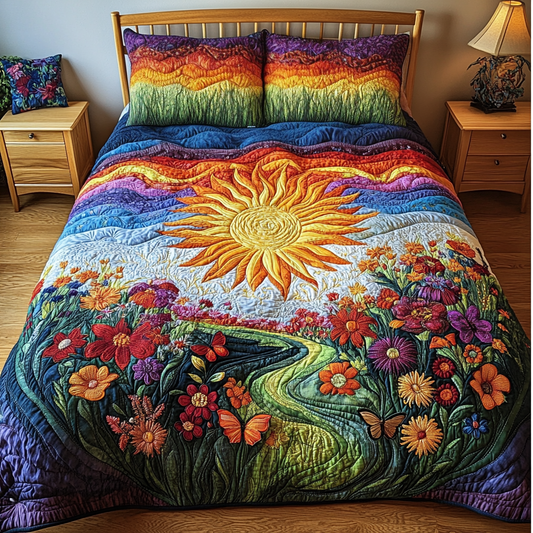 Radiant Sun 3-Piece Quilted Bedding Set NCU0VH2673