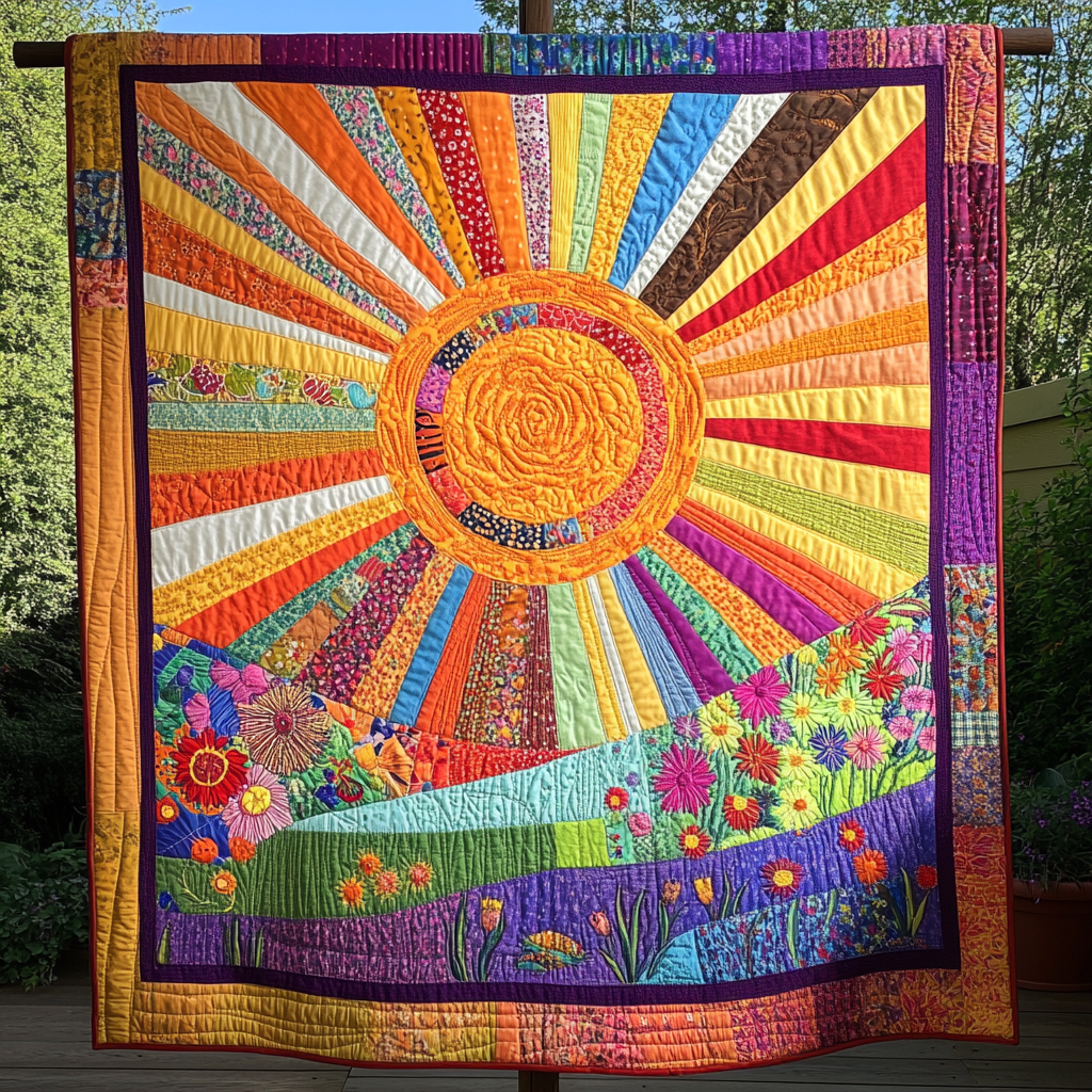 Radiant Sun Quilted Blanket NCU0DK4354 – Vantique