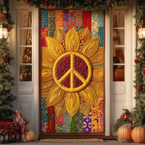 Radiant Sunflower Peace Quilted Door Cover NCU0XD1612