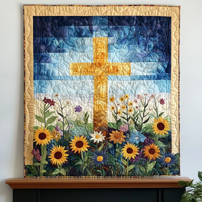 Radiant Sunflowers Art Quilt Hanging NCU0TL935