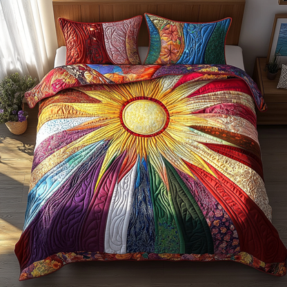 Radiant Sunrise 3-Piece Quilted Bedding Set NCU0VL924