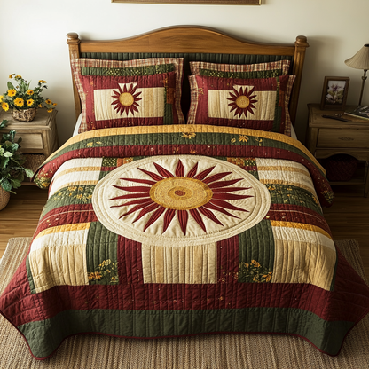 Radiant Sunrise 3-Piece Quilted Bedding Set NCU0VL943