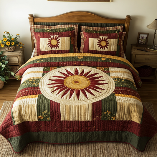 Radiant Sunrise 3-Piece Quilted Bedding Set NCU0VL943