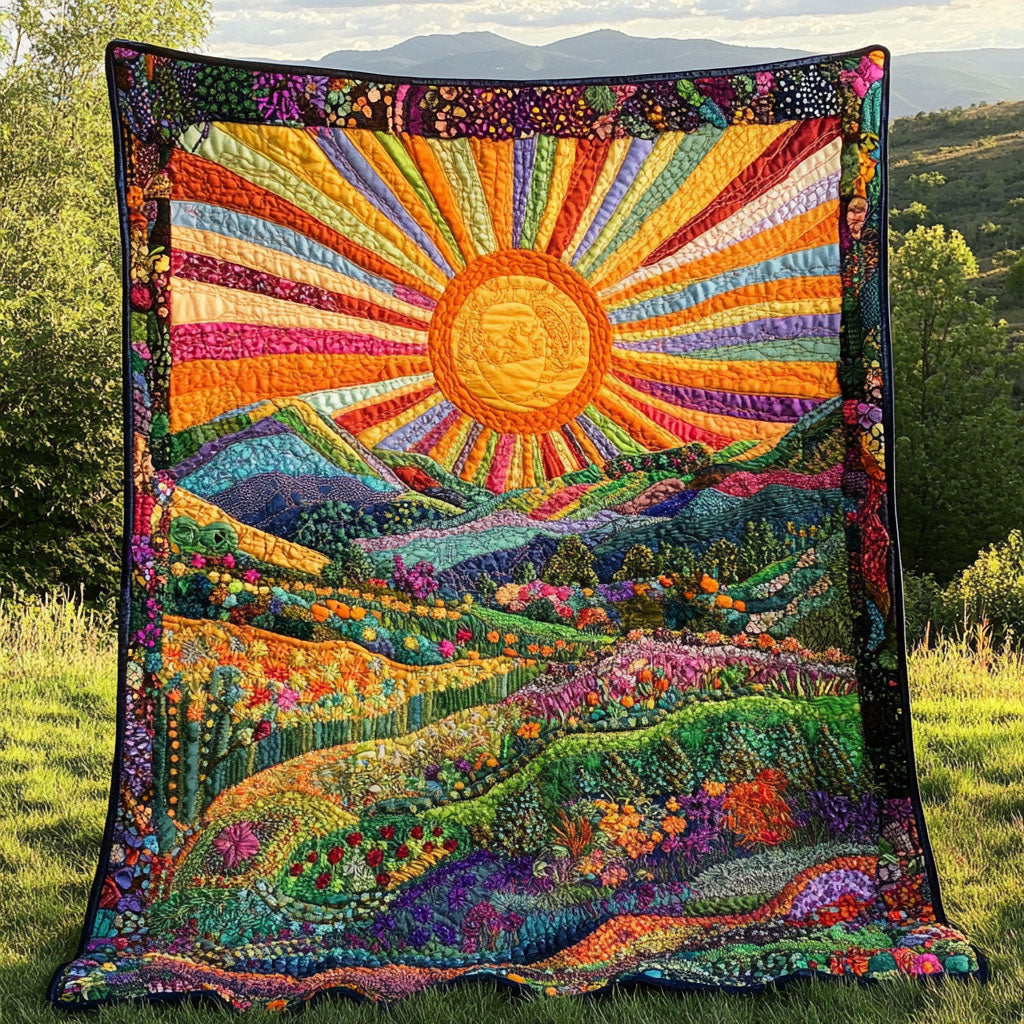Radiant Sunrise Quilted Blanket NCU0NT4341