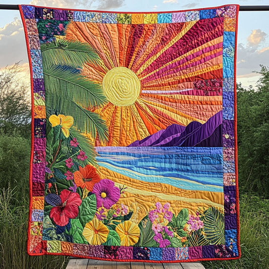 Radiant Sunrise Quilted Blanket NCU0VL2695