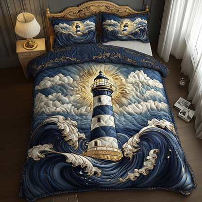 Radiant Tower 3-Piece Quilted Bedding Set NCU0VH2611