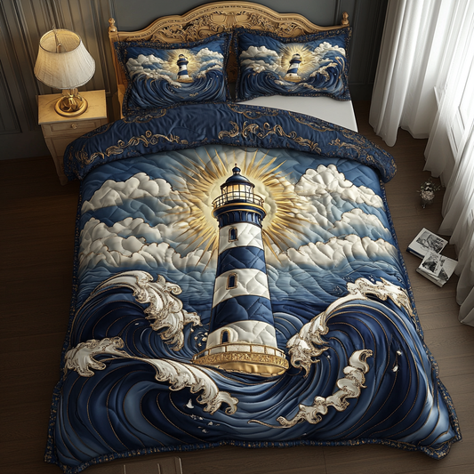 Radiant Tower 3-Piece Quilted Bedding Set NCU0VH2611