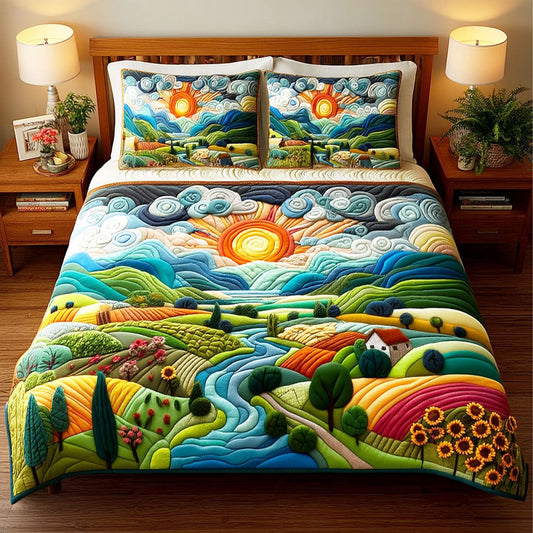 Radiant Valley 3-Piece Quilted Bedding Set NCU0TV016
