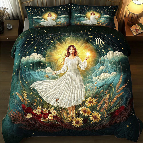 Radiant Virgo 3-Piece Quilted Bedding Set NCU0NT5715