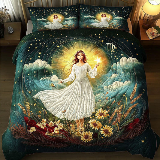 Radiant Virgo 3-Piece Quilted Bedding Set NCU0NT5715