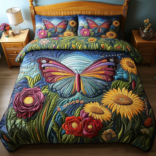 Radiant Wings 3-Piece Quilted Bedding Set NCU0DK5732