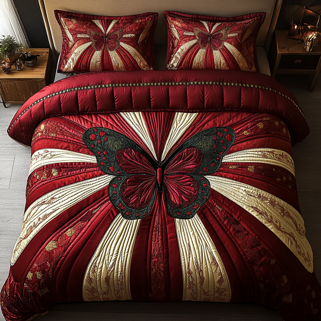 Radiant Wings 3-Piece Quilted Bedding Set NCU0VH2166