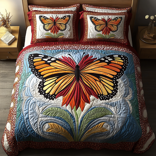Radiant Wings 3-Piece Quilted Bedding Set NCU0VL1038