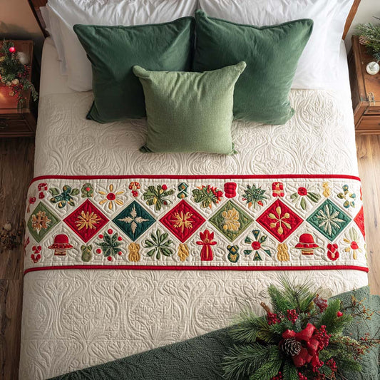 Radiant Yuletide Quilted Bed Runner NCU0PT9537