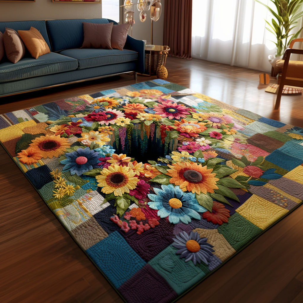 Rainbow Blossom Field Area Rug NCU0PT11555