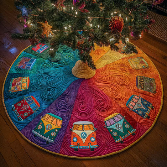 Rainbow Camper Joy Quilted Tree Skirt NCU0XD1337