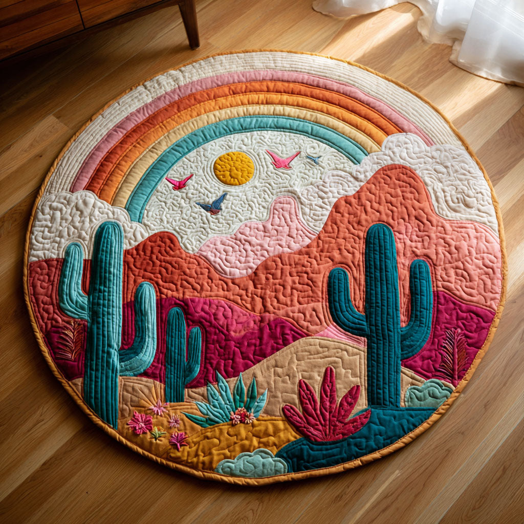 Rainbow Canyon Quilted Round Mat NCU0TV005