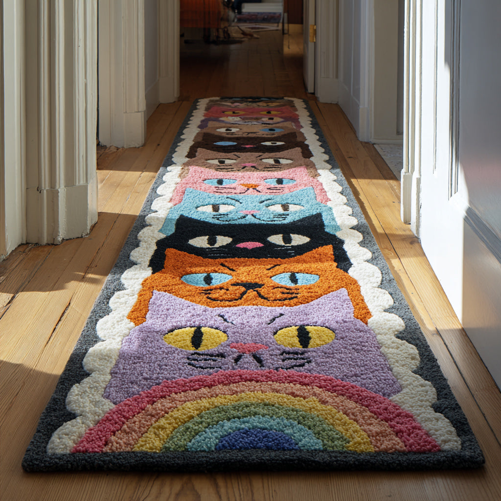 Rainbow Cat Cascade Runner Carpet NCU0HH948
