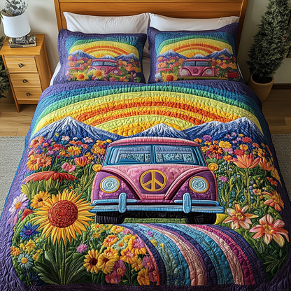 Rainbow Cruise 3-Piece Quilted Bedding Set NCU0VH5127