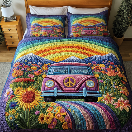Rainbow Cruise 3-Piece Quilted Bedding Set NCU0VH5127