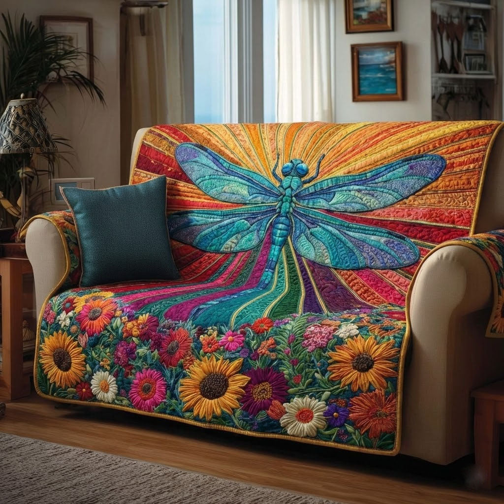 Rainbow Duffle Quilted Sofa Cover NCU0DK11990