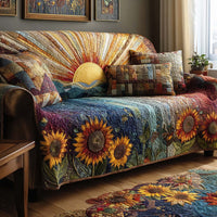 Rainbow Field Quilted Sofa Cover NCU0NT10896