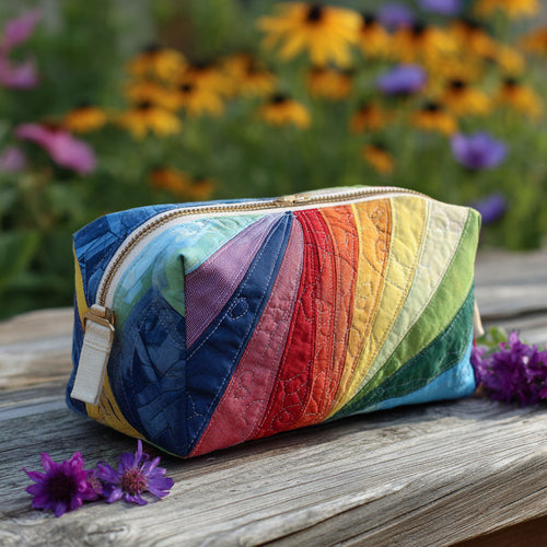 Rainbow Flow Quilted Makeup Bag NCU0PT9294
