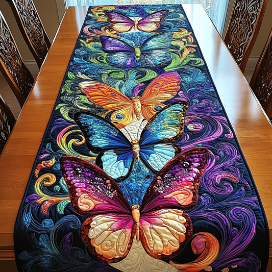 Rainbow Flutter Quilted Table Runner NCU0DK4470