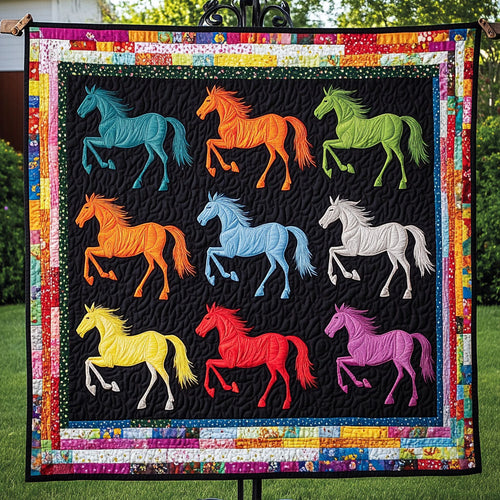 Rainbow Gallop Quilted Blanket NCU0NT3473