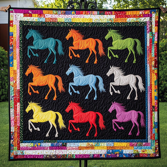 Rainbow Gallop Quilted Blanket NCU0NT3473