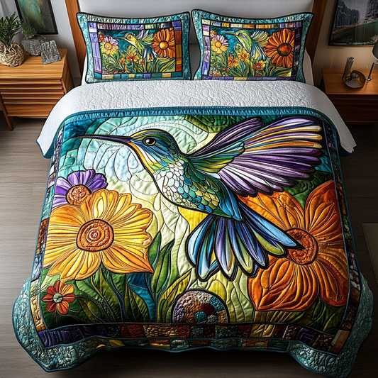 Rainbow Glider 3-Piece Quilted Bedding Set NCU0DK5347