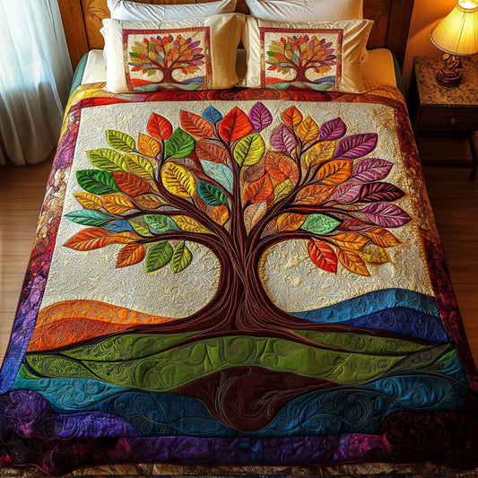 Rainbow Grove 3-Piece Quilted Bedding Set NCU0NT2469