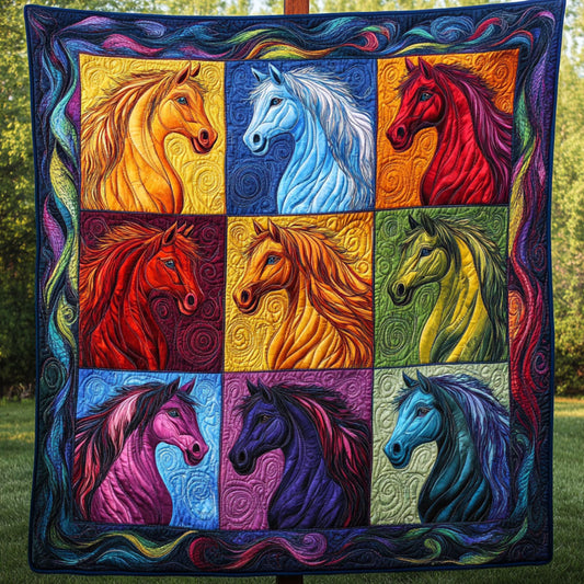 Rainbow Herd Quilted Blanket NCU0NT6507