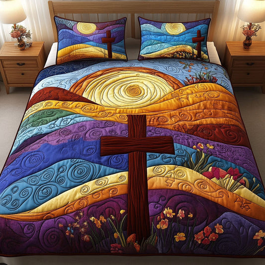 Rainbow Hills 3-Piece Quilted Bedding Set NCU0NT3518