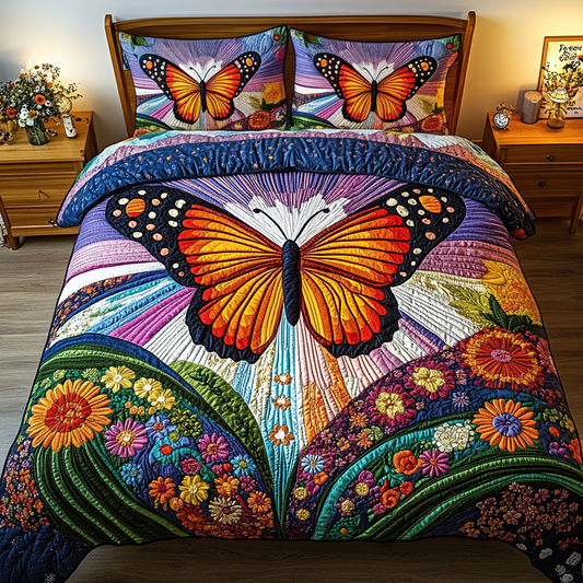 Rainbow Horizon 3-Piece Quilted Bedding Set NCU0VL1053