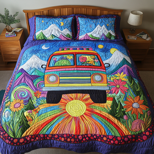 Rainbow Journey 3-Piece Quilted Bedding Set NCU0DK4344