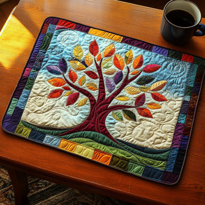 Rainbow Leaves Tree Quilted Placemat NCU0NT3040