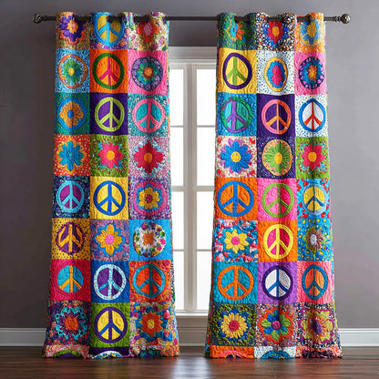 Rainbow Love Wave Quilted Curtains NCU0TD1492