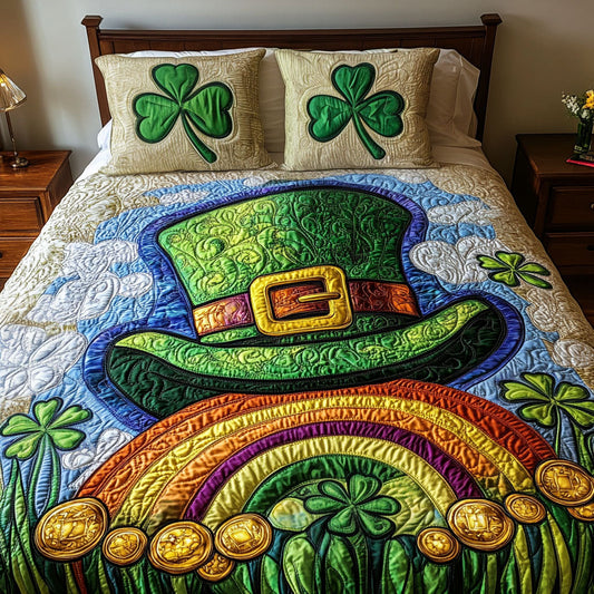 Rainbow Luck 3-Piece Quilted Bedding Set NCU0PT3240