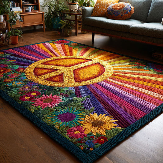 Rainbow Peace Area Rug NCU0DK12007