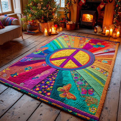 Rainbow Peace Garden Area Rug NCU0XD1256