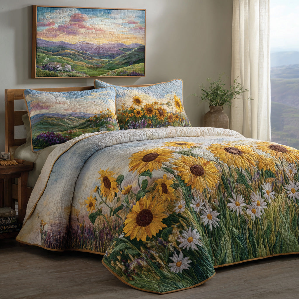 Rainbow Peaks 3-Piece Quilted Bedding Set NCU0VL3148