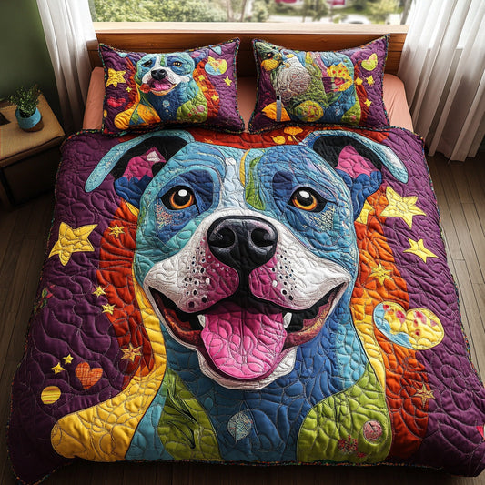 Rainbow Pit 3-Piece Quilted Bedding Set NCU0DV7439