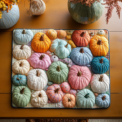 Rainbow Pumpkin Quilted Place Mat NCU0VT228
